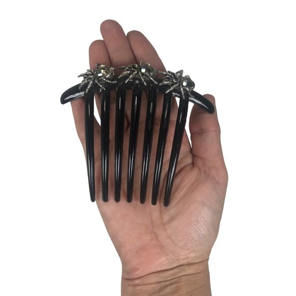 Alchemy Gothic Spiders Hair Comb Slide Lolita Rockabilly Witchy Rare Vintage - Picture 7 of 7